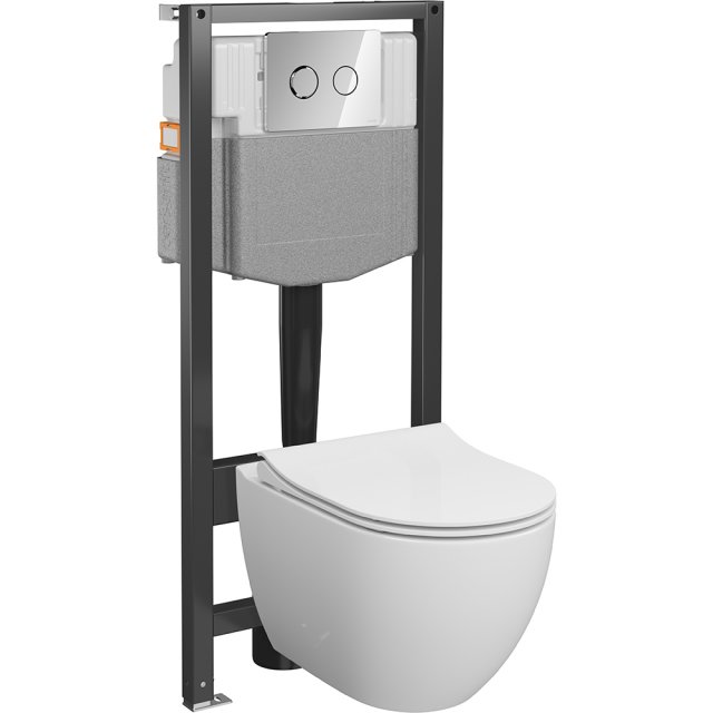 CERSANIT Zestaw podtynkowy GARDA SYSTEM 50 pneumatyczny, miska, deska