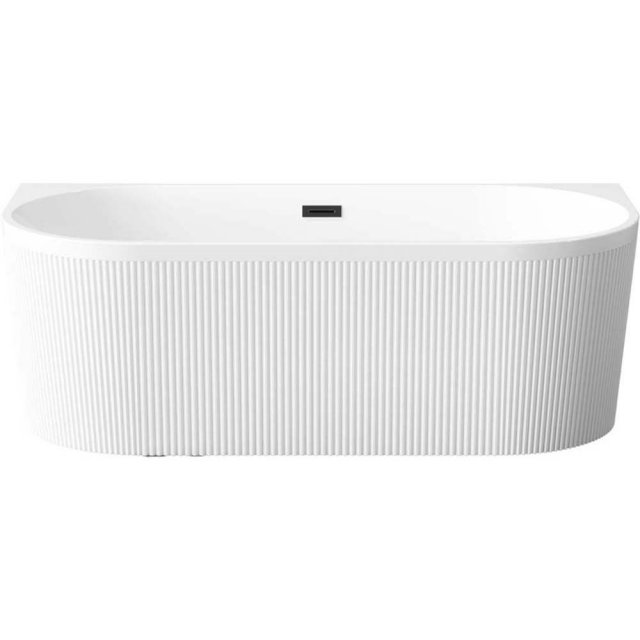 INVENA Wanna wolnostojąca przyścienna GLAMOUR ryflowana 170x80 korek