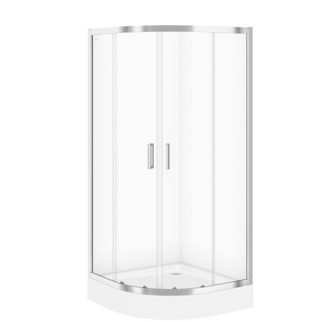 CERSANIT Zestaw kabina prysznicowa IVA 90x90x185 szkło transparentne