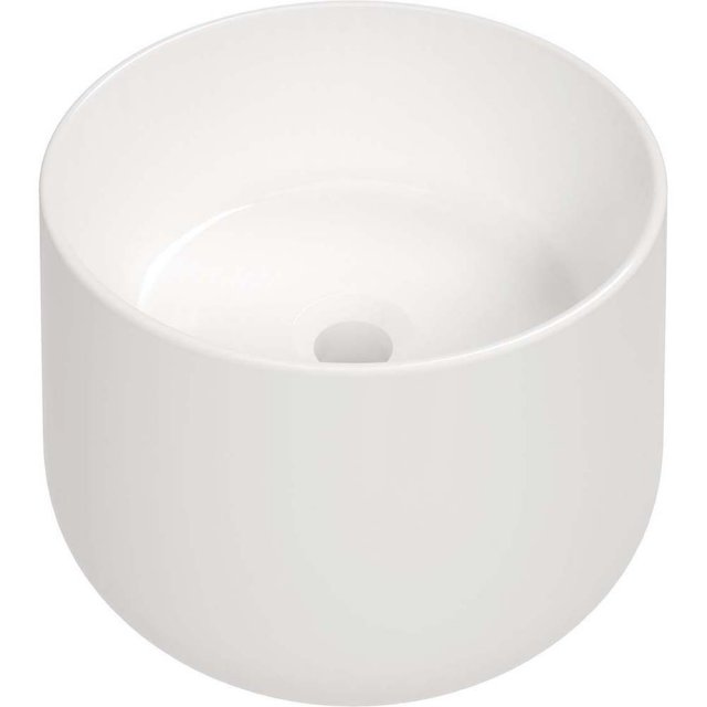 DEANTE Umywalka ceramiczna ARNIKA nablatowa okrągła wysoka O375 mm bi