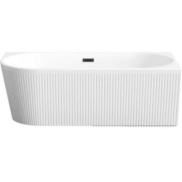 INVENA Wanna wolnostojąca przyścienna GLAMOUR prawa ryflowana 170x80