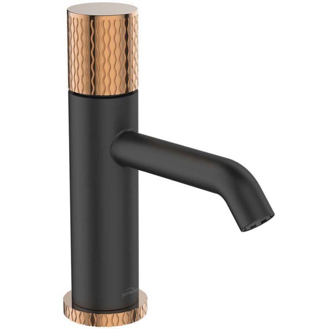 INVENA Bateria umywalkowa stojąca MOONLIGHT czarna/rose gold BU-77-01