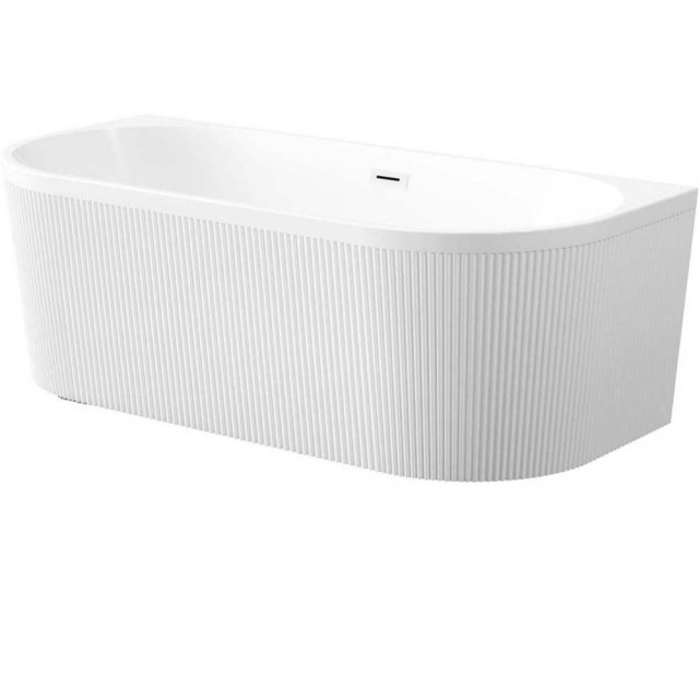 INVENA Wanna wolnostojąca przyścienna GLAMOUR ryflowana 170x80 korek