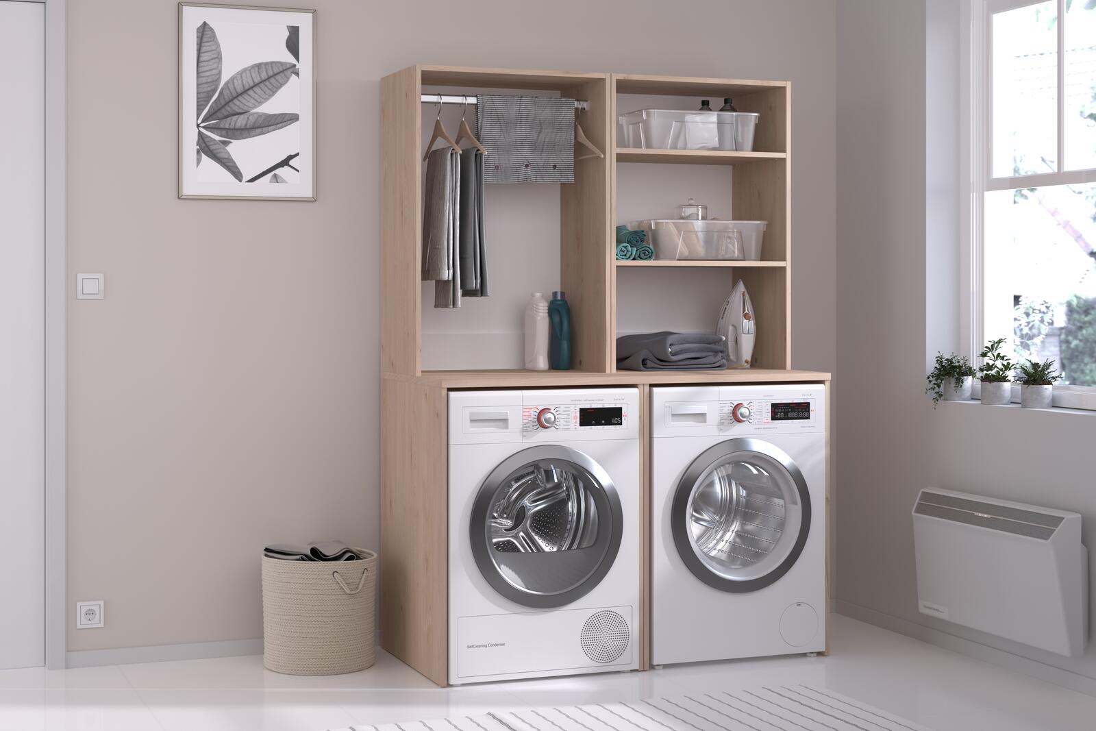Półki łazienkowe w zestawie Laundry tall