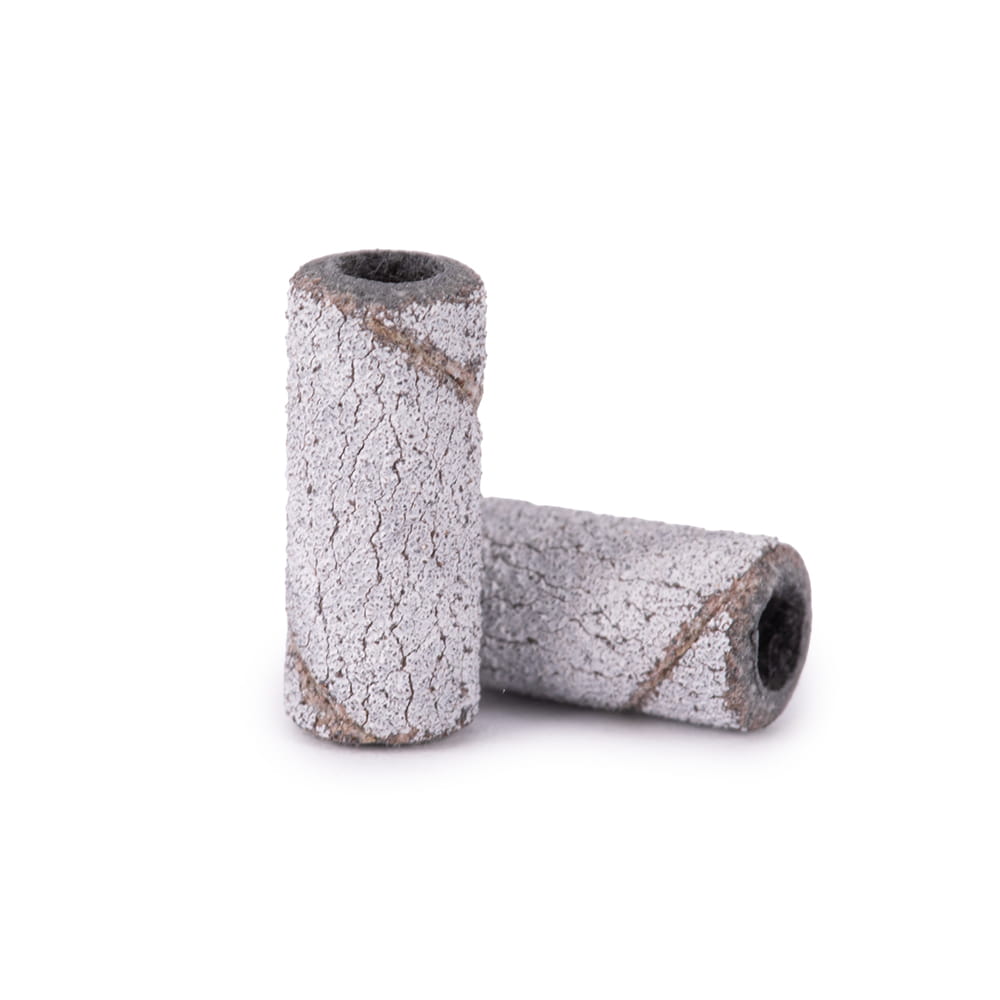 Kapturki do manicure i pedicure mandrele nakładki ścierne cylinder mini białe 3mm gradacja #180 50 szt.