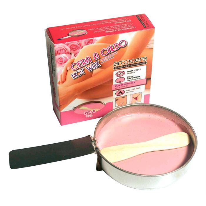 Wosk twardy w rondelku twarz i pachy Arcocere 120 g róża