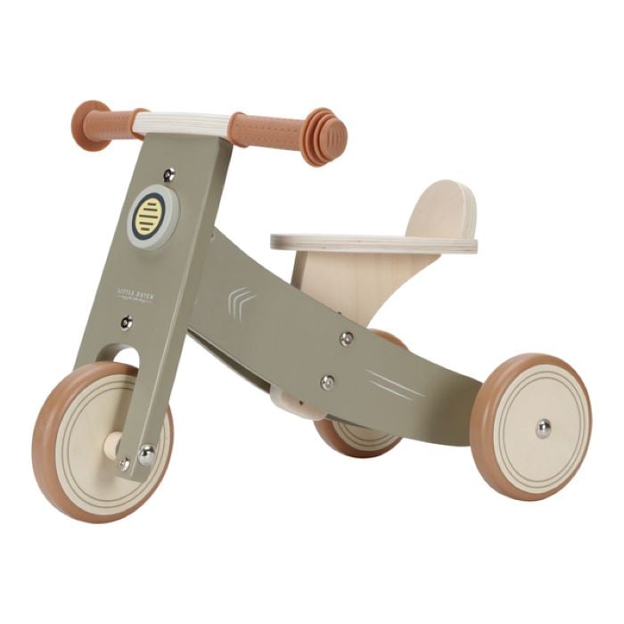 Little Dutch Drewniany rowerek trójkołowy Olive FSC - 7124