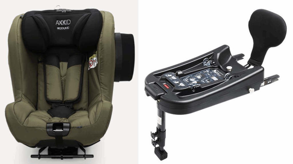 Axkid Modukid Seat Isofix - fotelik samochodowy dla dzieci od 61 do 105 cm wzrostu z bazą isofix-Moss