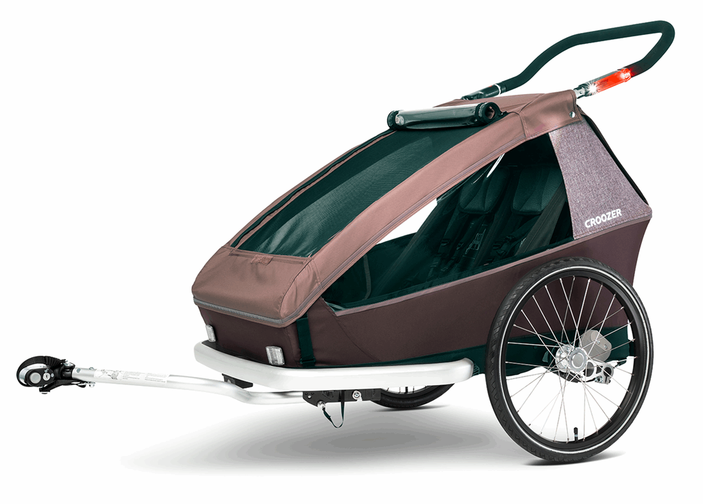 Croozer Kid Vaaya 2 - przyczepka rowerowa dwuosobowa-Blossom Red