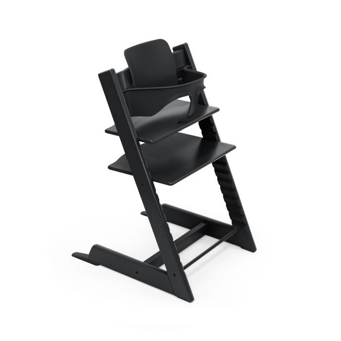 Stokke Tripp Trapp Bundle - krzesełko do karmienia + zestaw Baby Set V2-Black