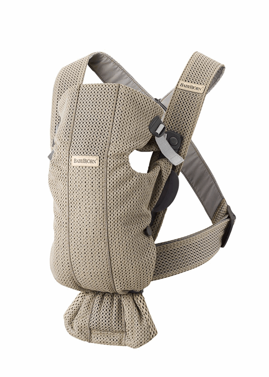 BabyBjorn, Mini 3D MESH - nosidełko biodrowe-Szary Beż