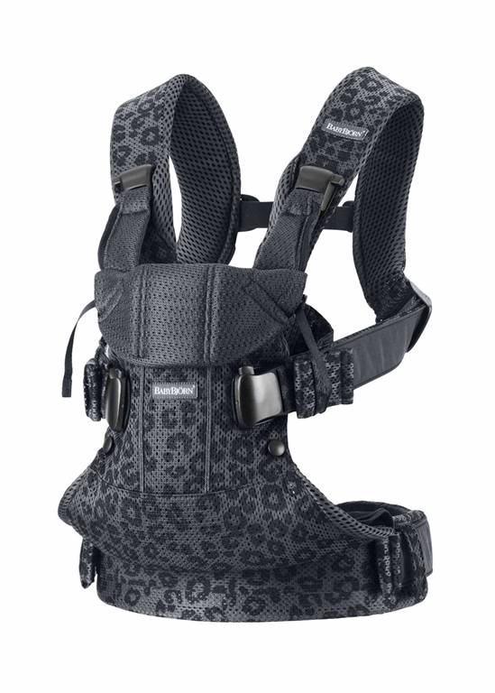 BabyBjorn, One Air - nosidełko ergonomiczne-Antracyt/Leopard 3D Mesh