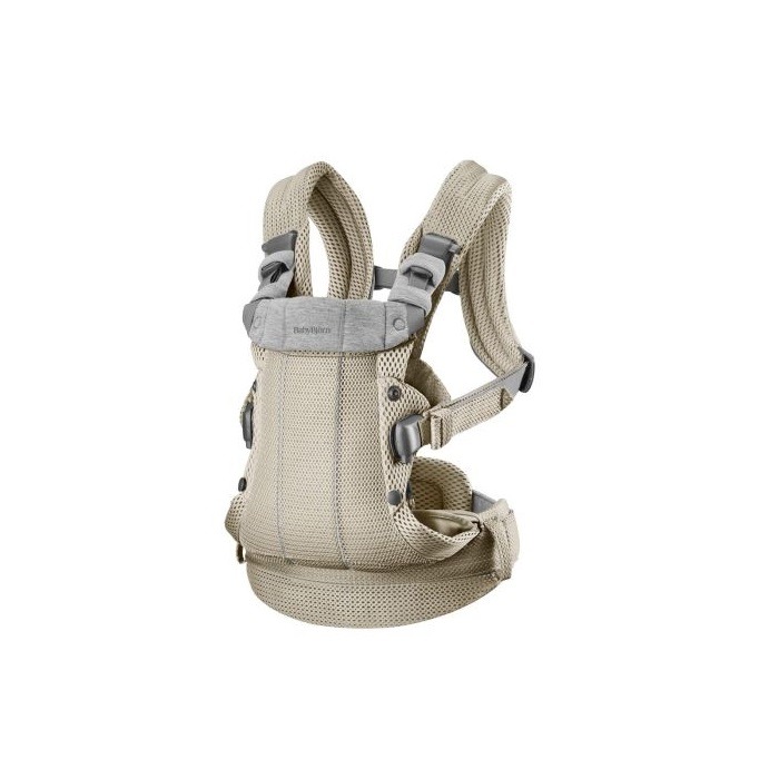 BabyBjorn Harmony 3D Mesh - nosidełko dla dzieci od narodzin do 3 roku życia-Szary Beż