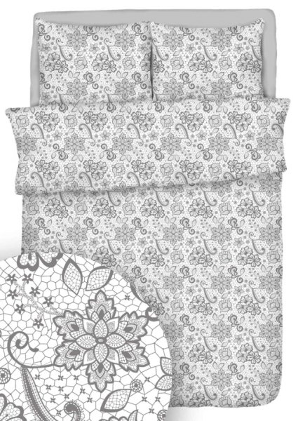 Pościel kora PREMIUM 160x200, 100% bawełna wz. Koronka