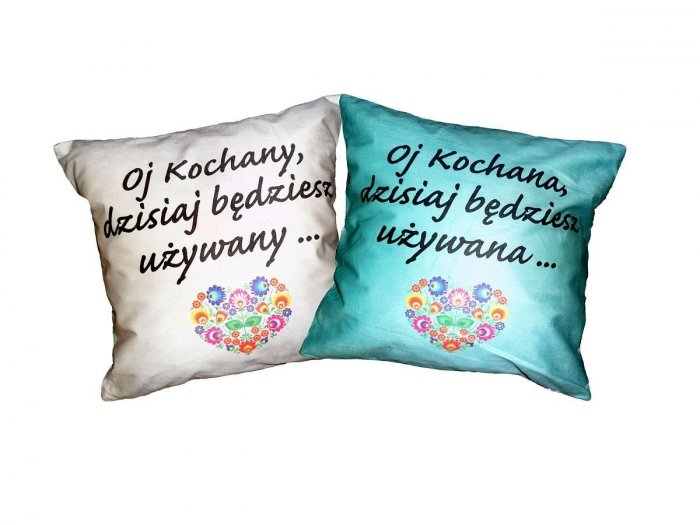 Dwustronna Poszewka prezentowa na poduszkę 40x40 wz. 79 Jedeka