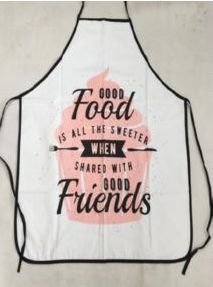 Fartuch kuchenny zółty wz. Friends Pink