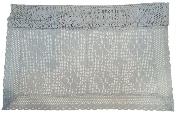 Obrus szydełkowy rozmiar: 140x200 wzór 559 szary