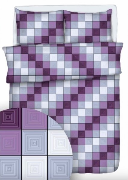 Pościel kora 140x200, 100% bawełna wz. Krata 3D