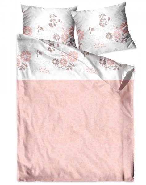 Pościel satyna bawełniana Frotex 140x200 + 1x70x80 - wz. VILLA COMO CORAL