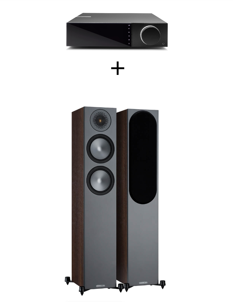 Promo zestaw kolumn monitor audio bronze 200 + wzmacniacz strumieniowy cambridge evo 75
