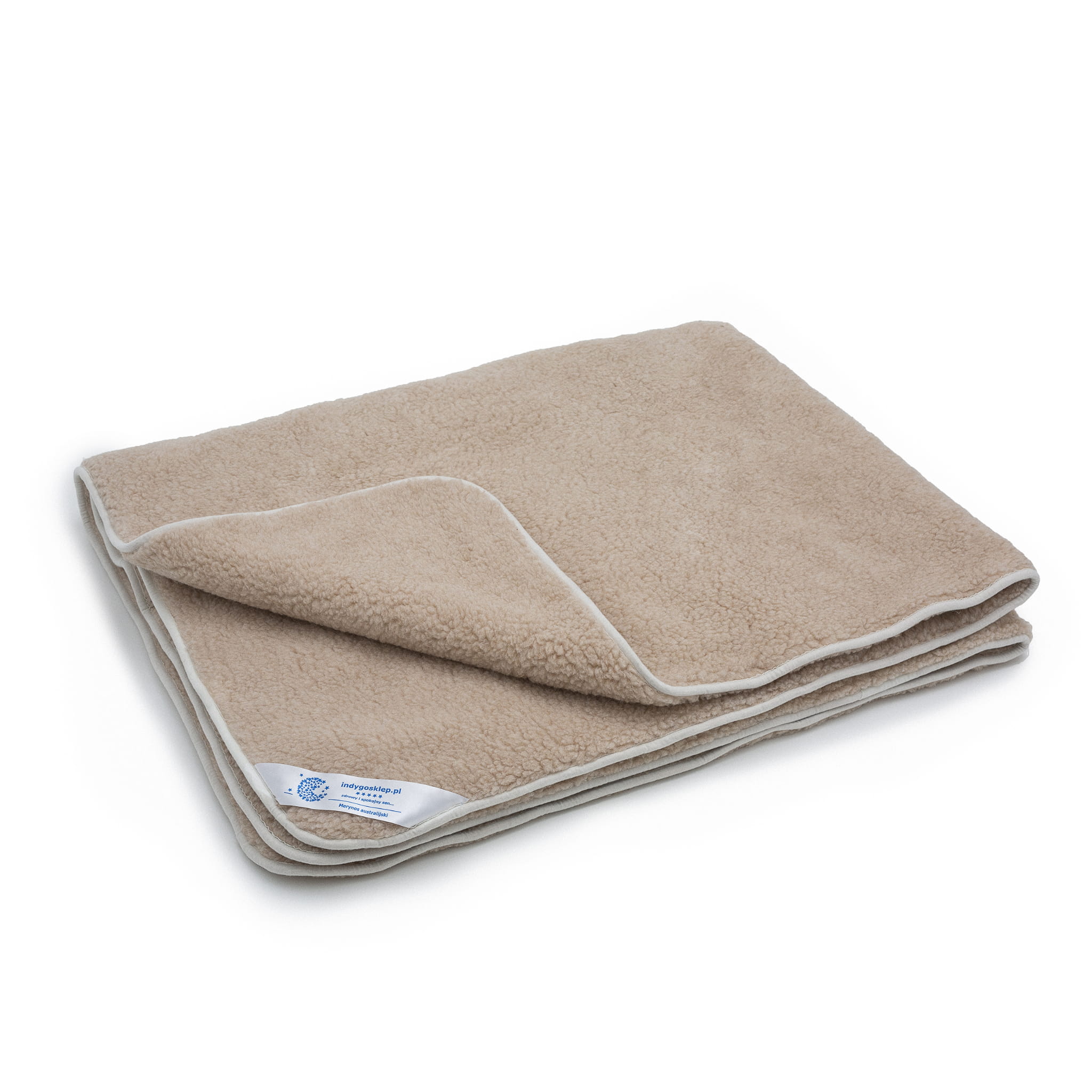 kołdra wełniana merynos tumbler beż 160x200 (+-5cm)