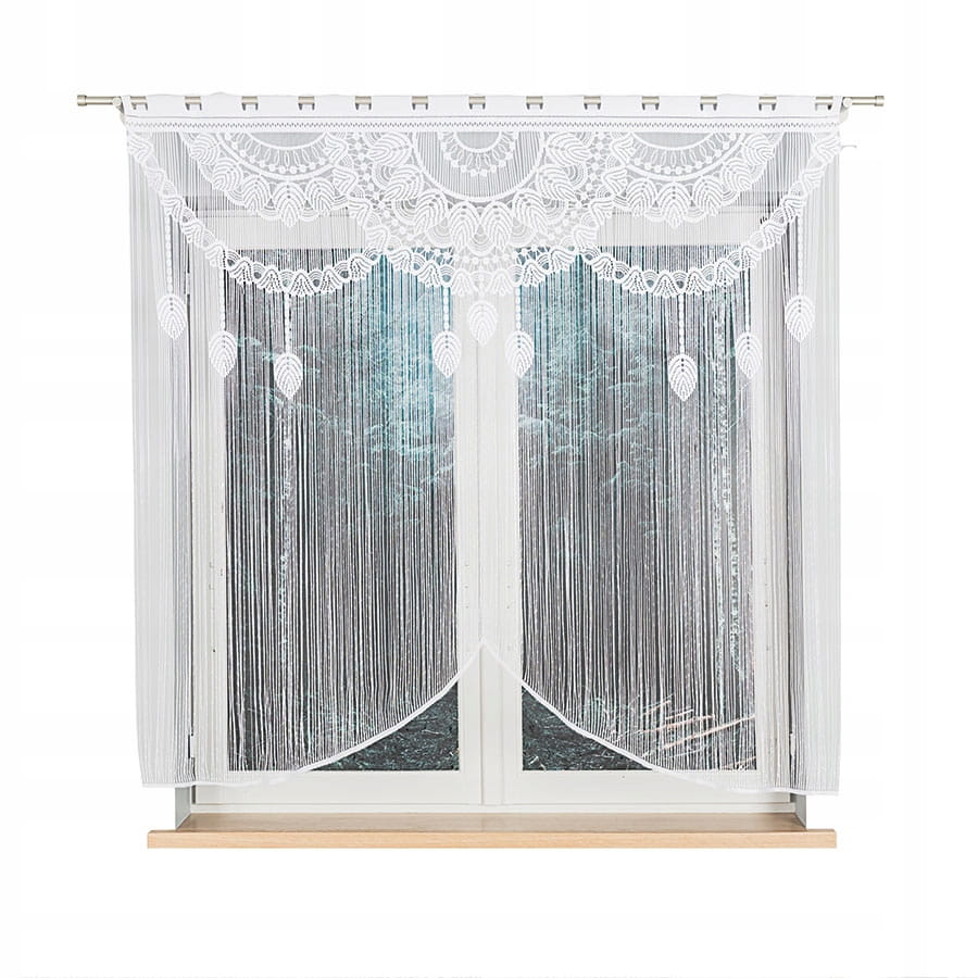 RANI Makrama żakard gotowa 160x160cm biały - elegancka dekoracja domu