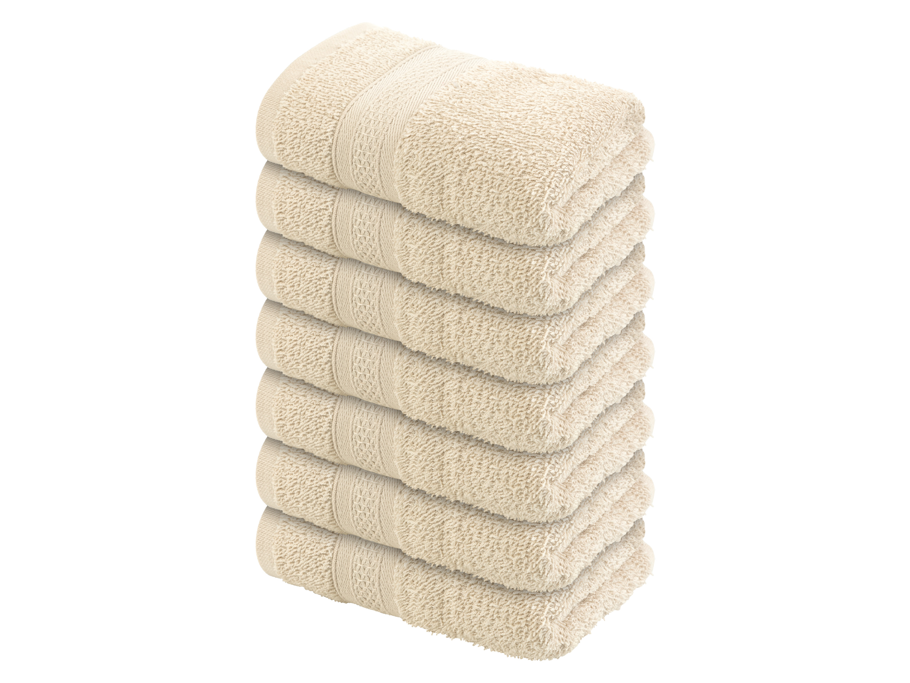 Livarno home Zestaw 8 ręczników frotte do rąk, 30 x 30 cm Beżowy