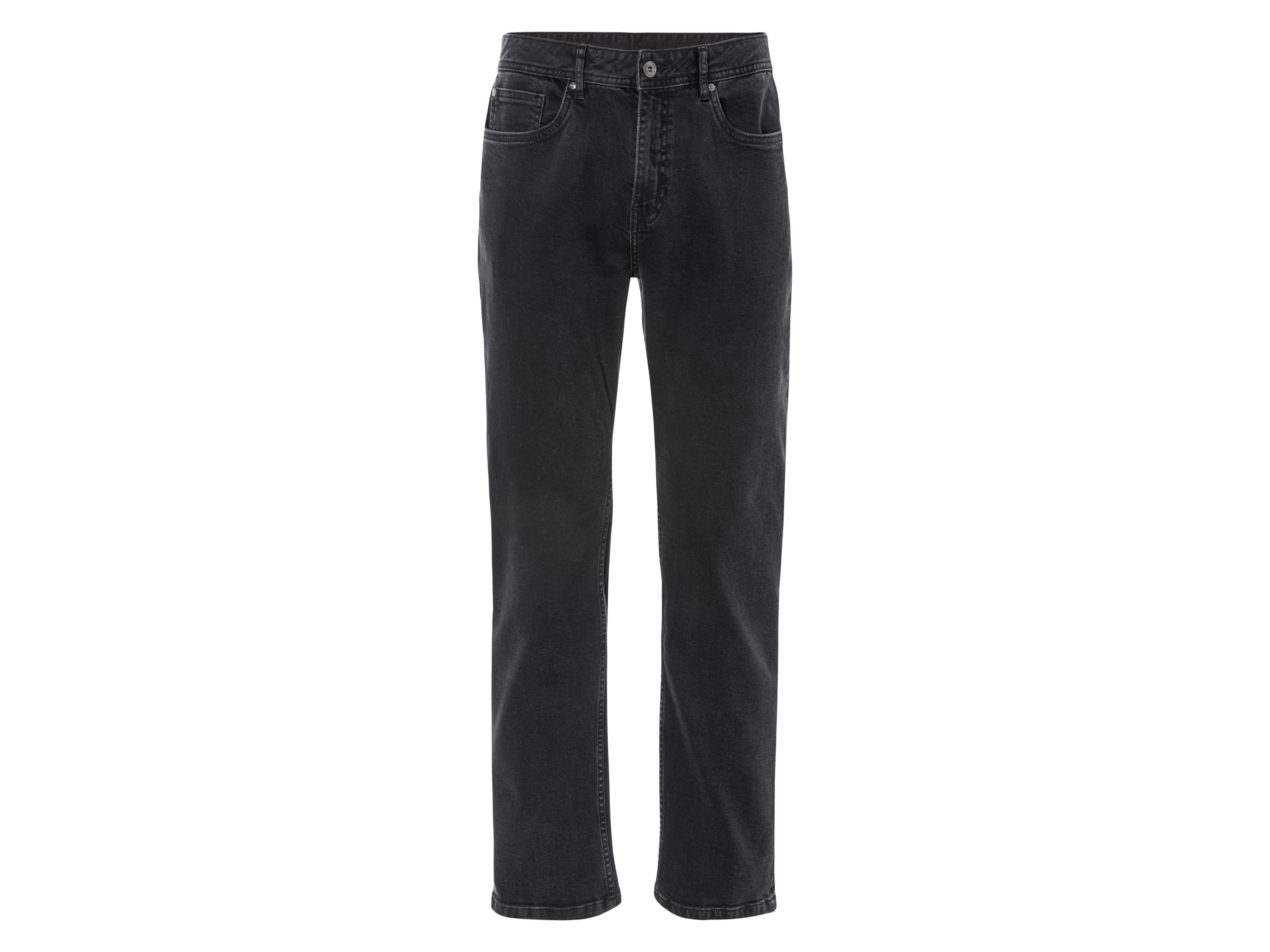 Livergy Jeansy męskie z bawełny, Relaxed Fit Czarny, 52 36/32