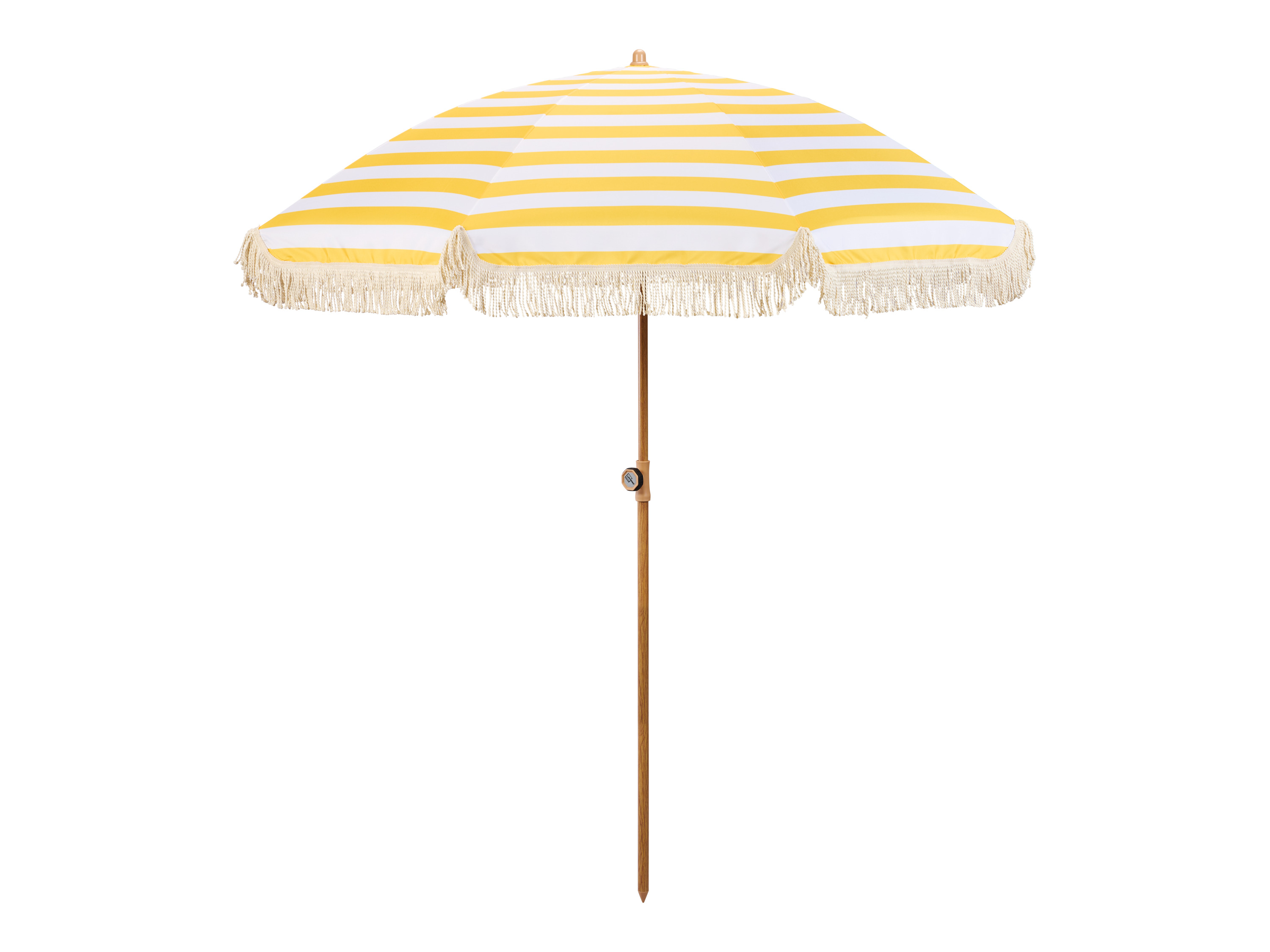 Livarno home Parasol, Ø 170 cm Żółty/ biały