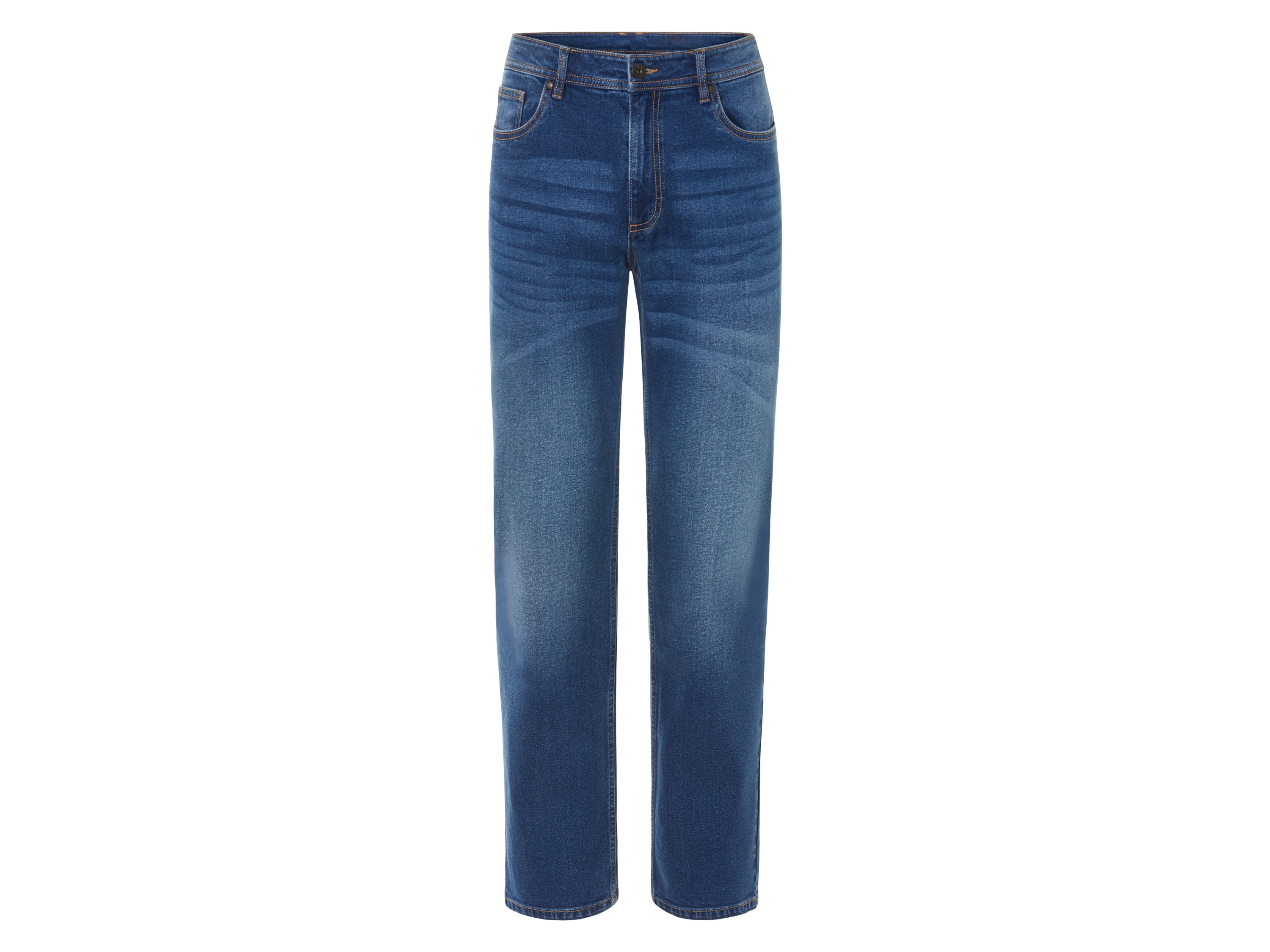 Livergy Jeansy męskie z bawełną, Straight Fit 46 30/32, Niebieski