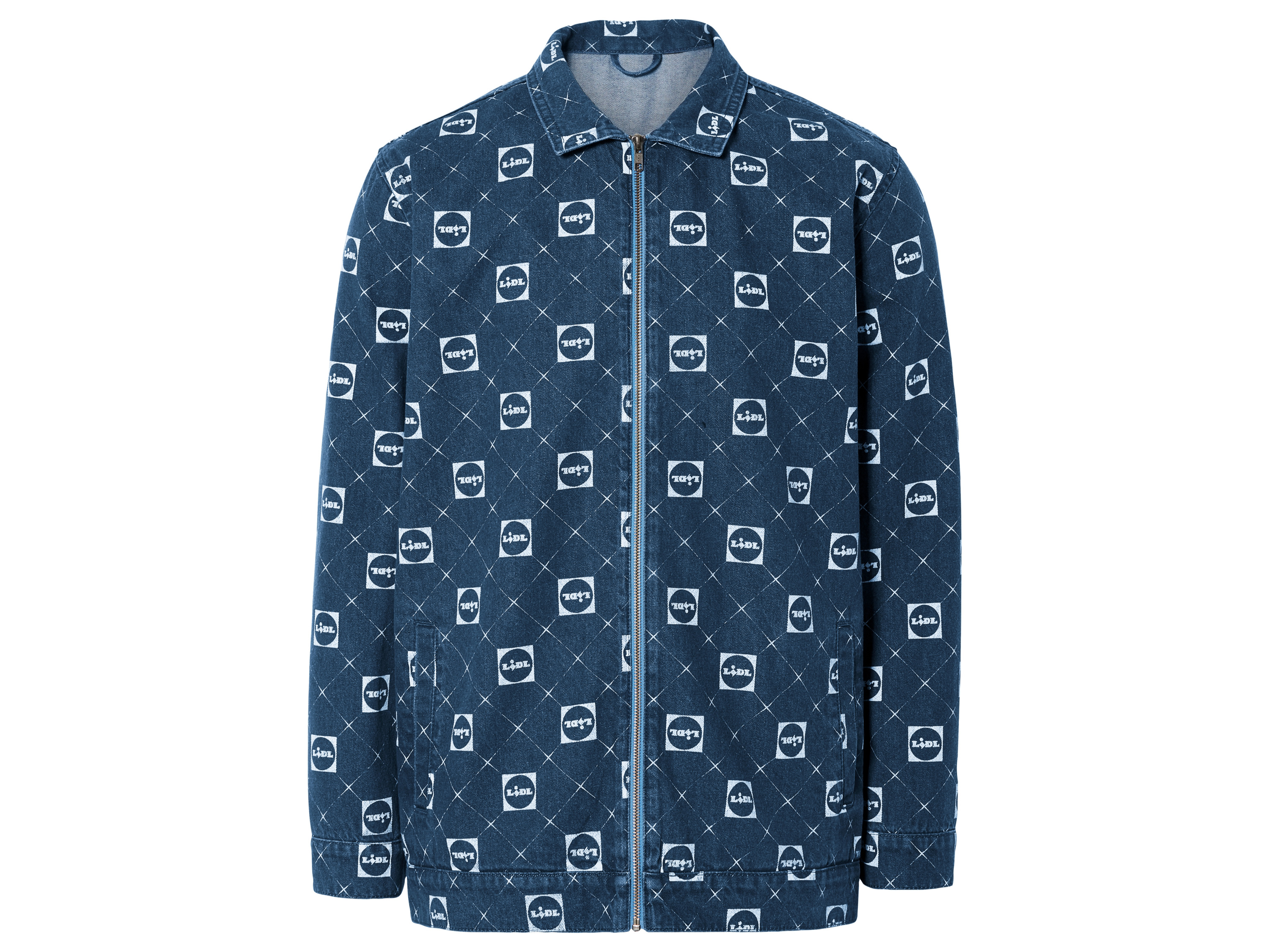 Livergy Kurtka jeansowa męska oversize z kolekcji Lidla XL 56/58, Wzorzysty/niebieski