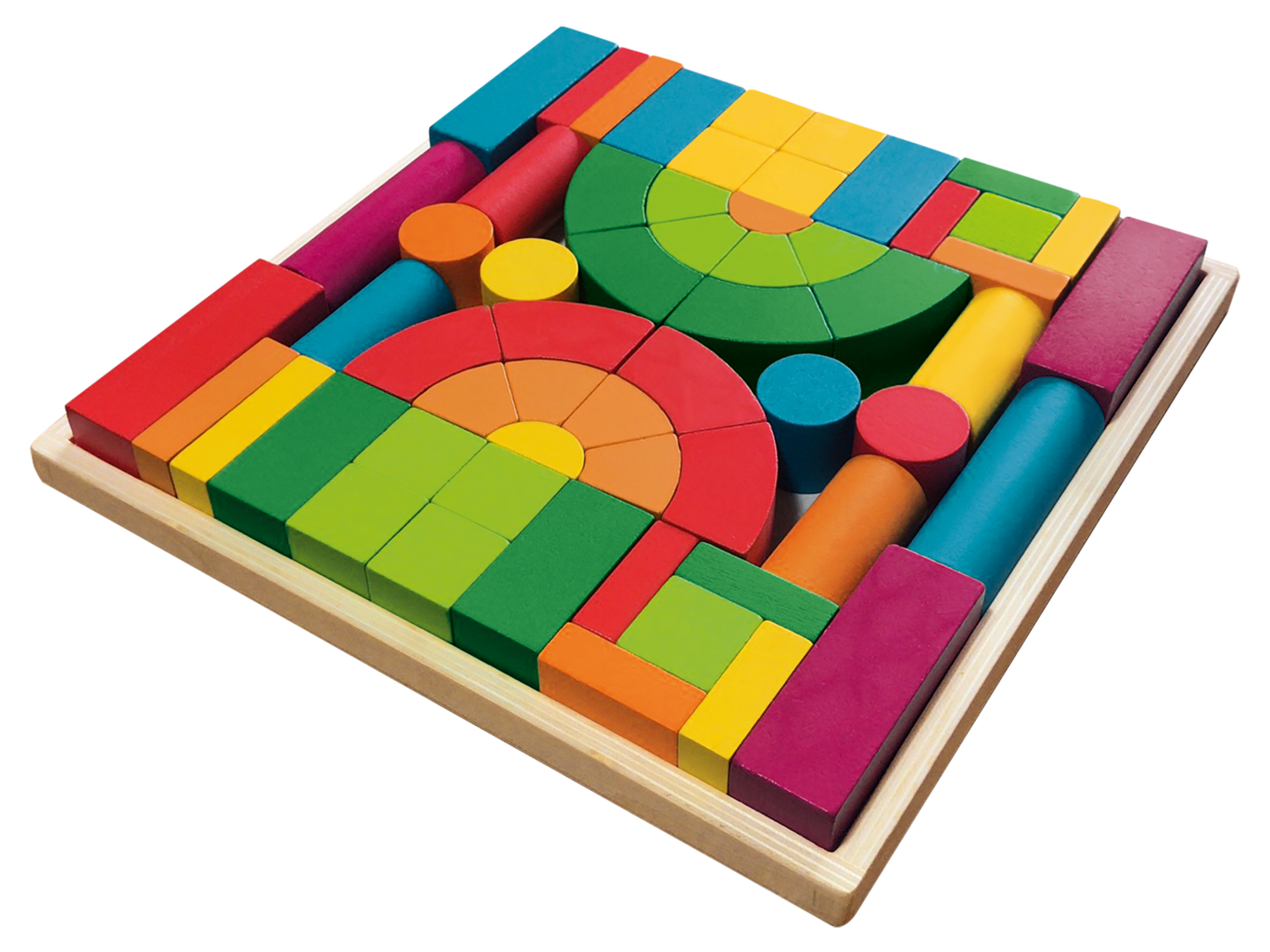Playtive Drewniana tęcza do zabawy Montessori Układanka klocki