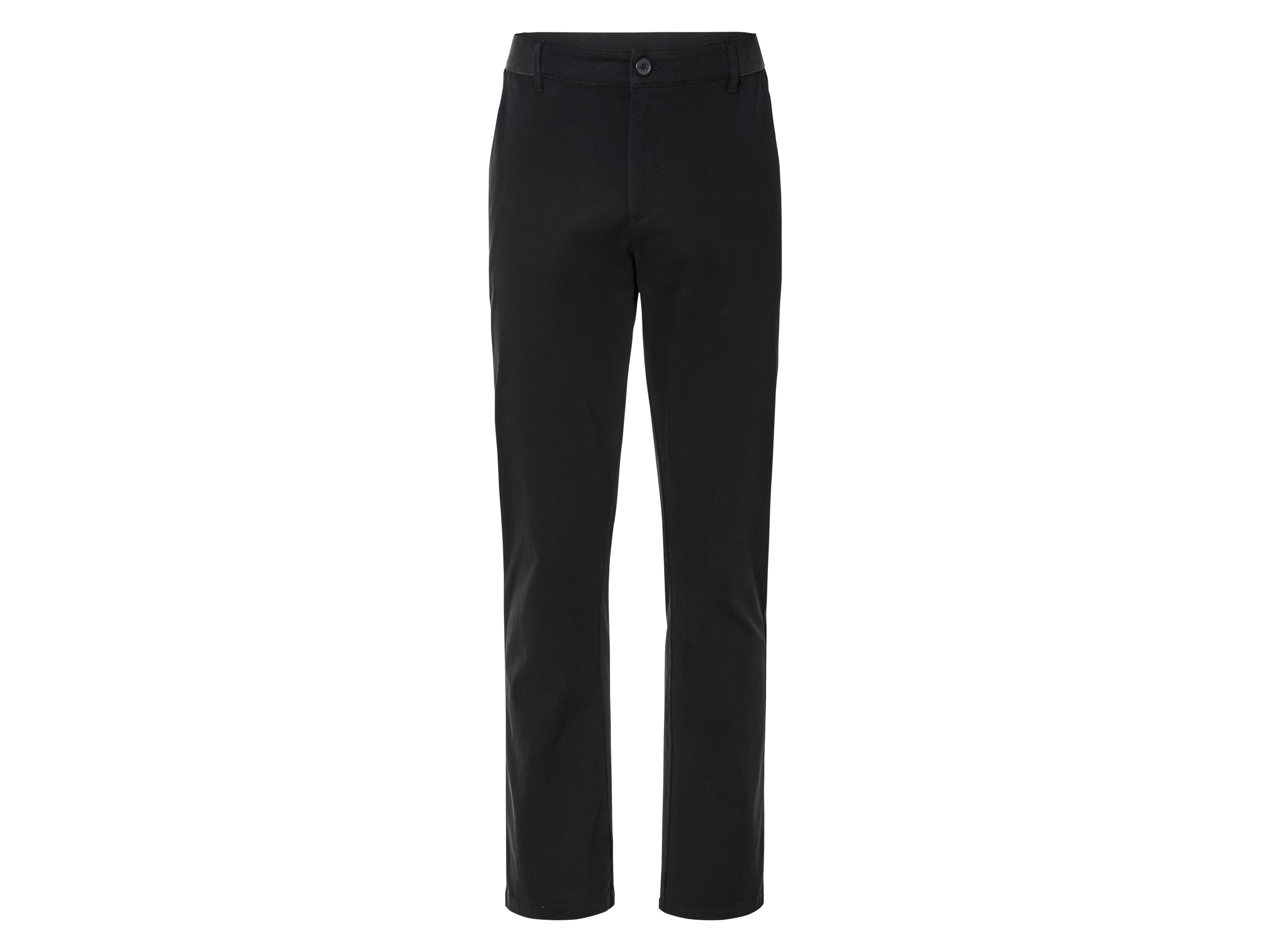 Livergy Spodnie męskie chino, slim fit 54, Czarny