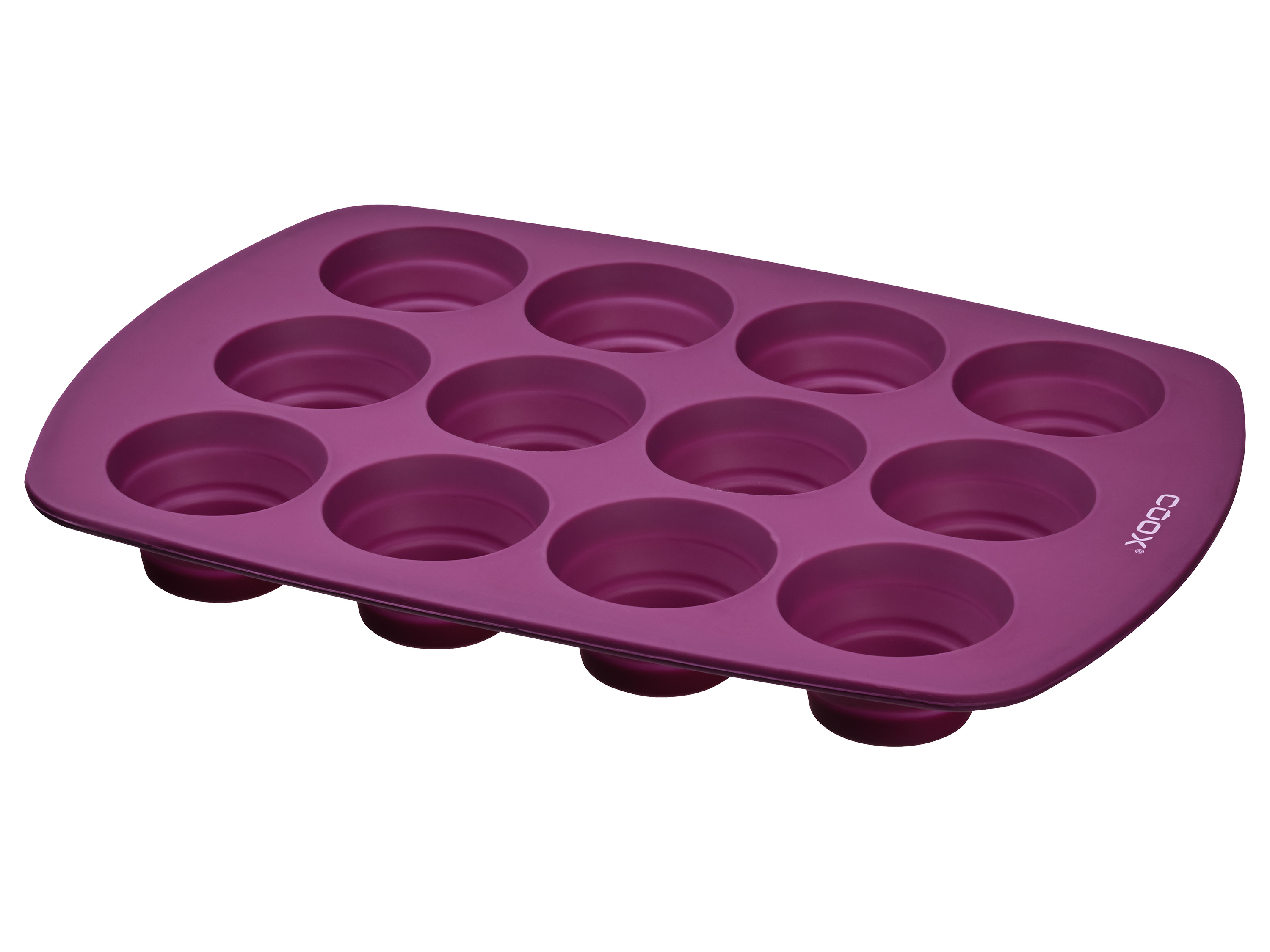Coox Silikonowa forma do muffinów, na 12 muffinów Fioletowy