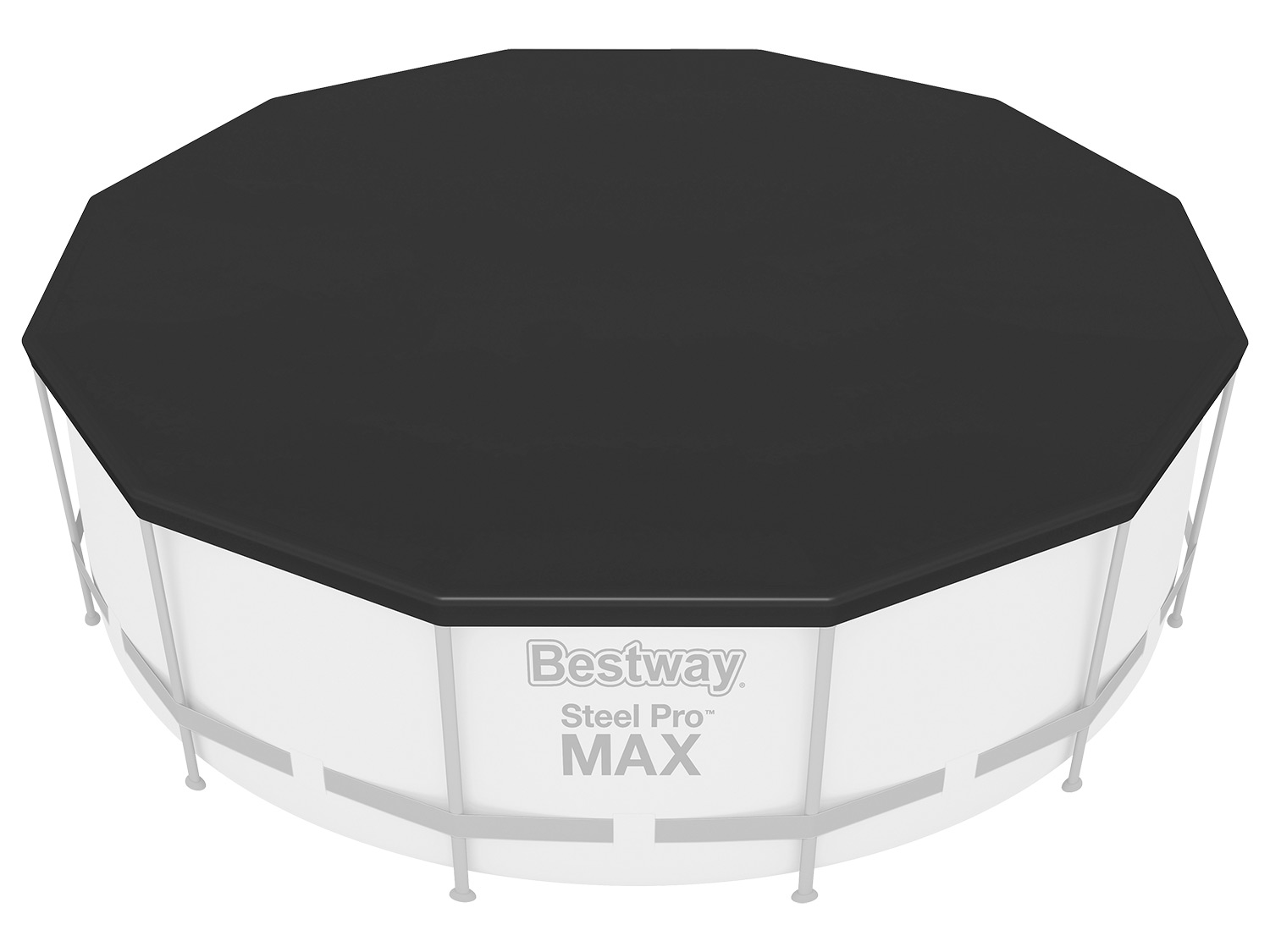 Bestway Plandeka Pvc, czarna, do okrągłych basenów Ø 370 cm