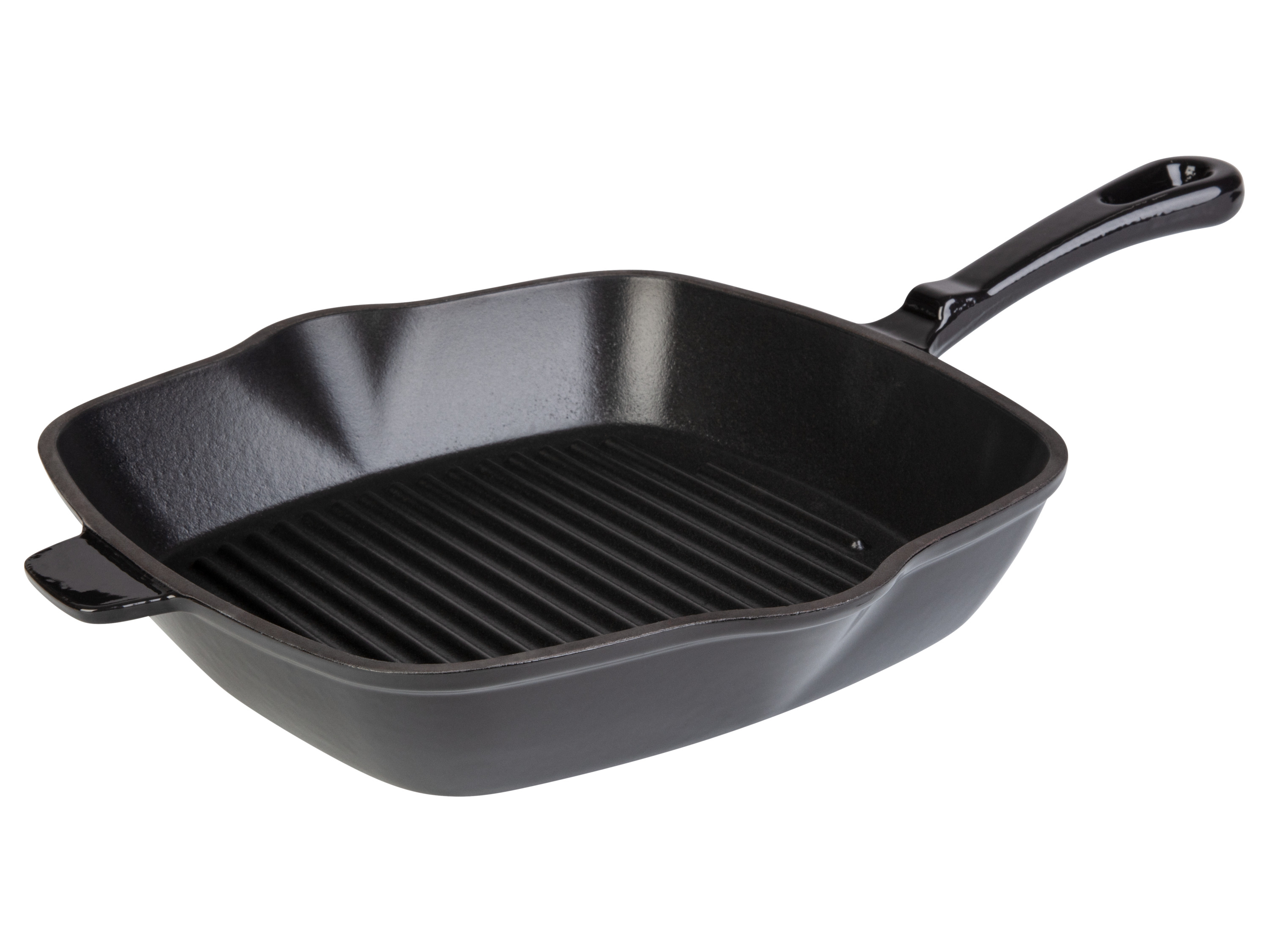 Livarno home Patelnia żeliwna grillowa, 24,5 x 24,5 cm Czarny