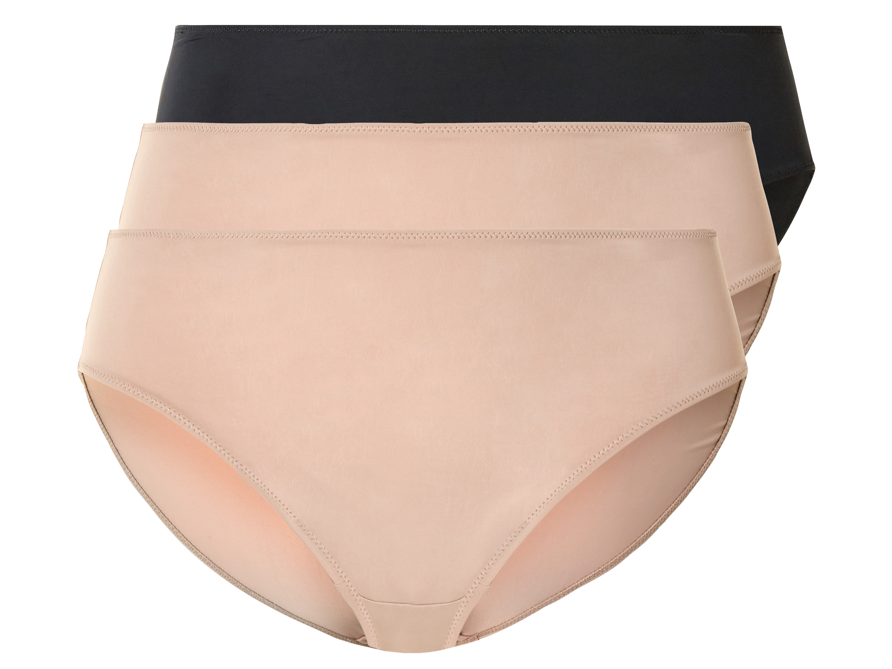 esmara Figi damskie Xxl, 3 pary XXL 52-54, Czarny/ beżowy