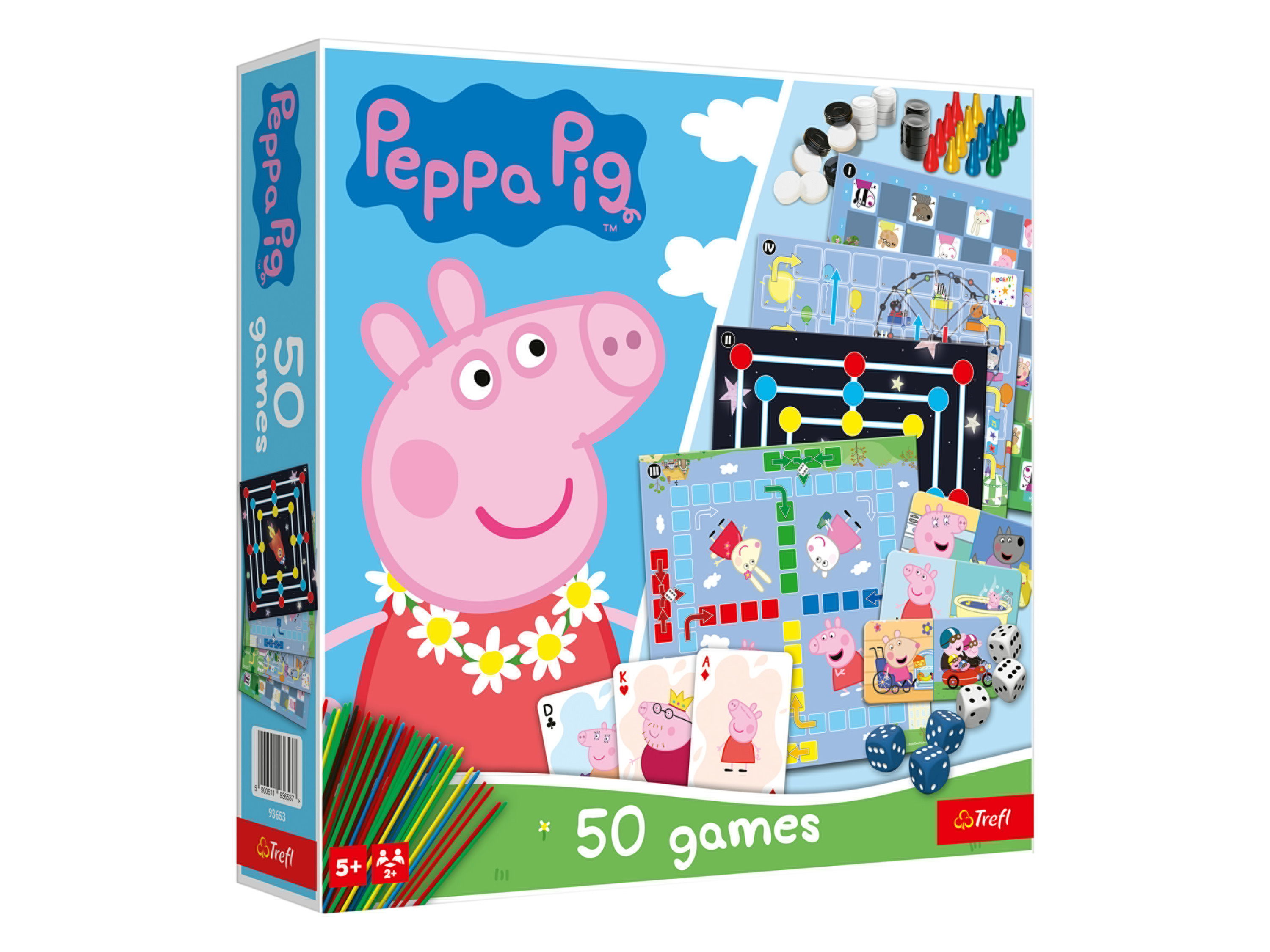 Trefl Zestaw 50 gier planszowych Świnka Peppa