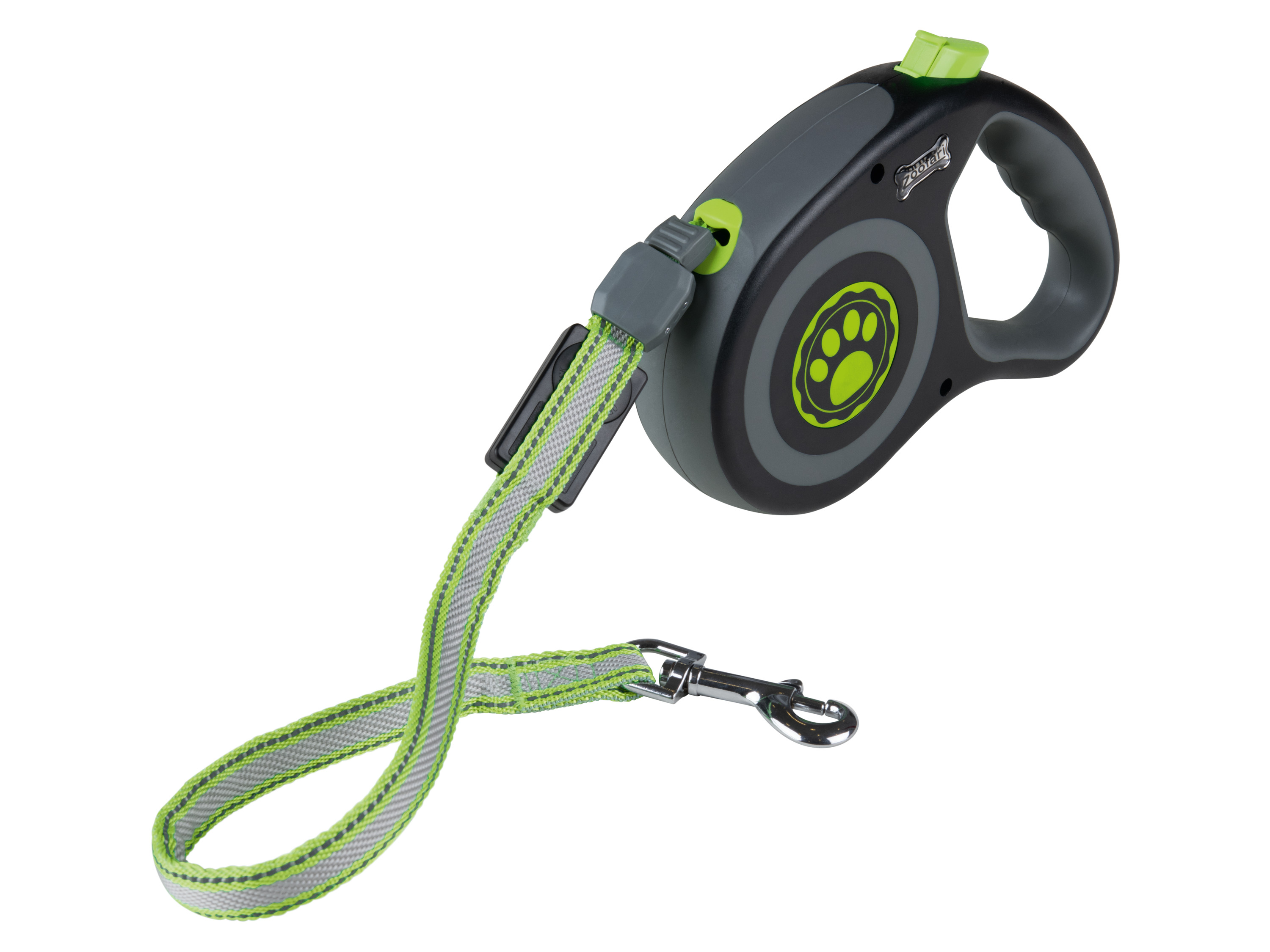 zoofari Smycz automatyczna LED zielono-żółty, duży