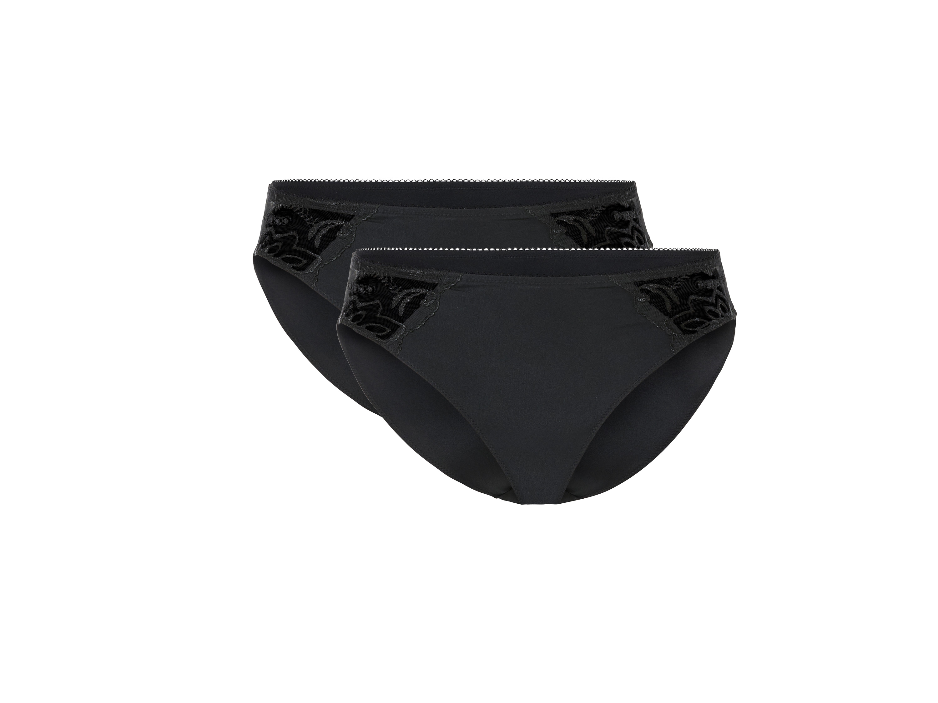 esmara Figi damskie z koronką, 2 pary Xl48/50, Czarny