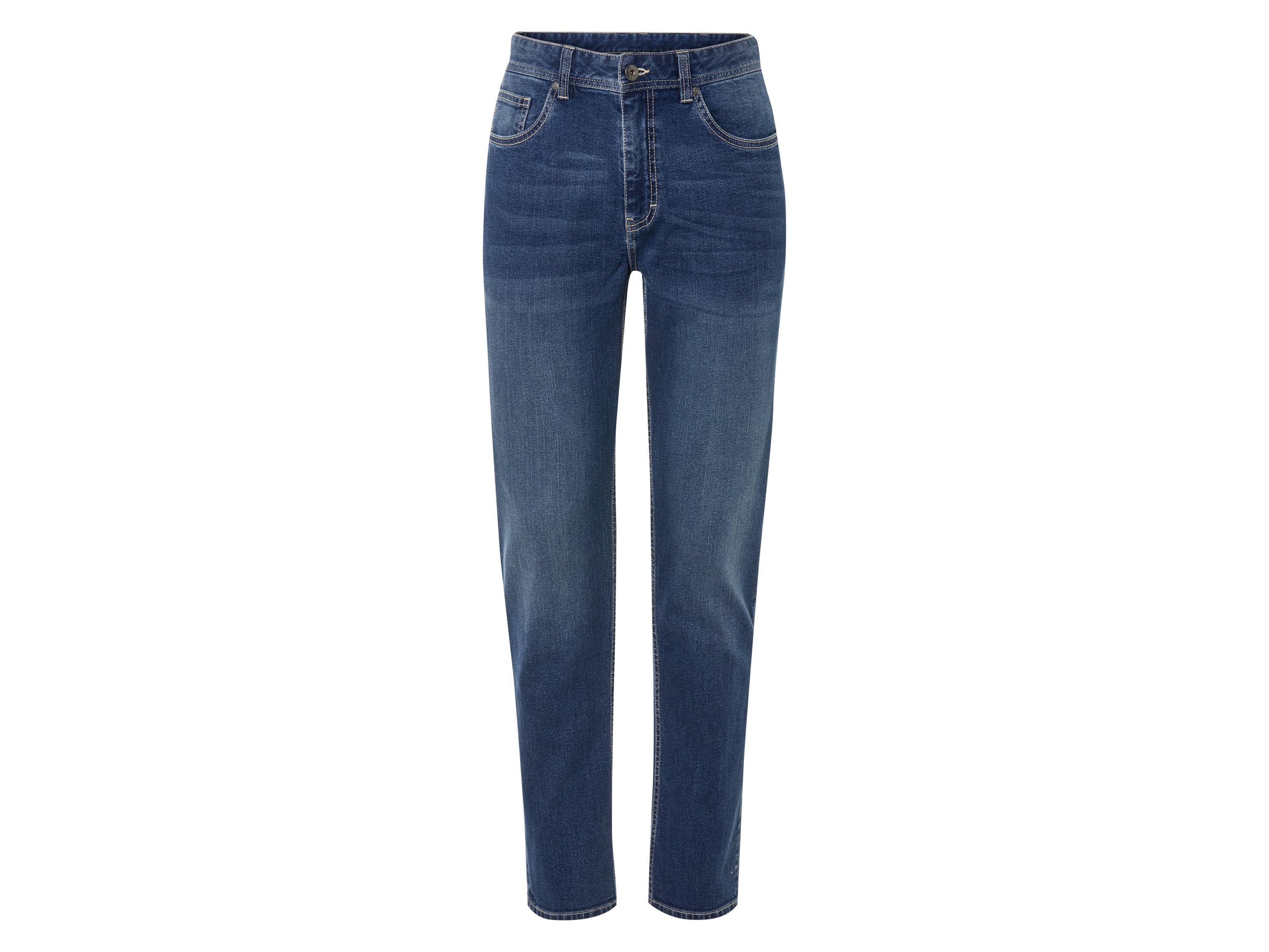 Livergy Jeans męskie z bawełny, slim fit 48 32/32, Niebieski