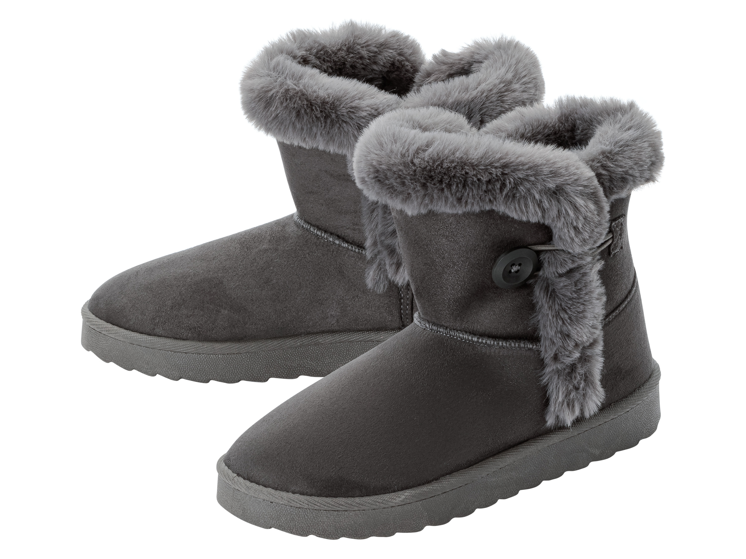 esmara Buty zimowe damskie, wygląd zamszu Szary, 36
