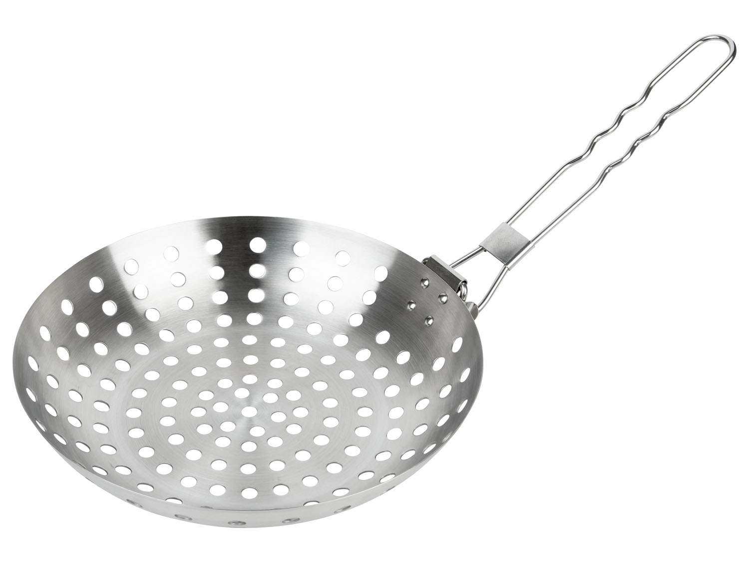Grillmeister Tacki, patelnia lub koszyki do grillowania ze stali szlachetnej, 1 sztuka lub 1 zestaw Patelnia grillowa okrągła