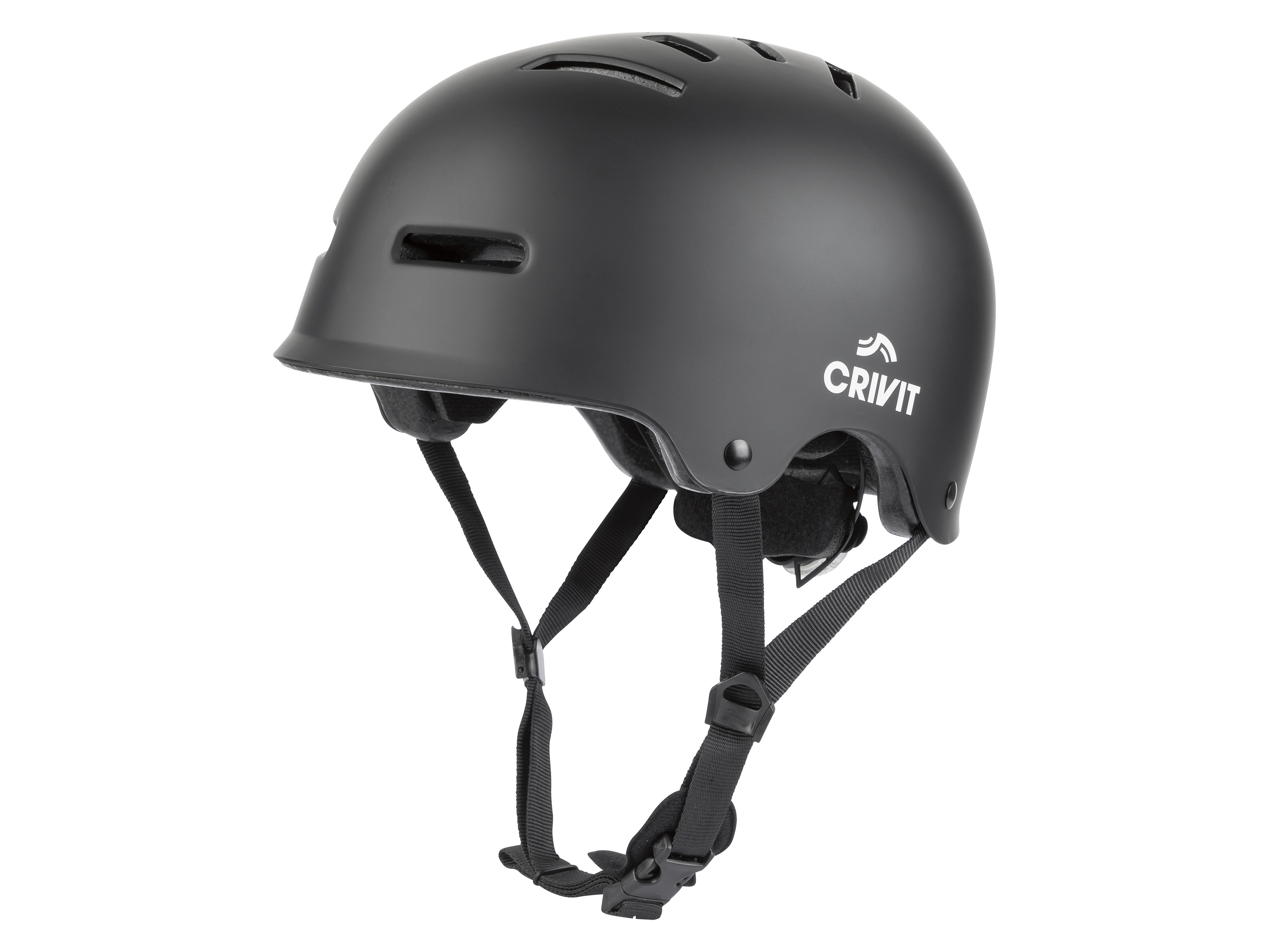 Crivit Kask dziecięcy do jazdy na rolkach, z diodami LED L/Xl, Czarny