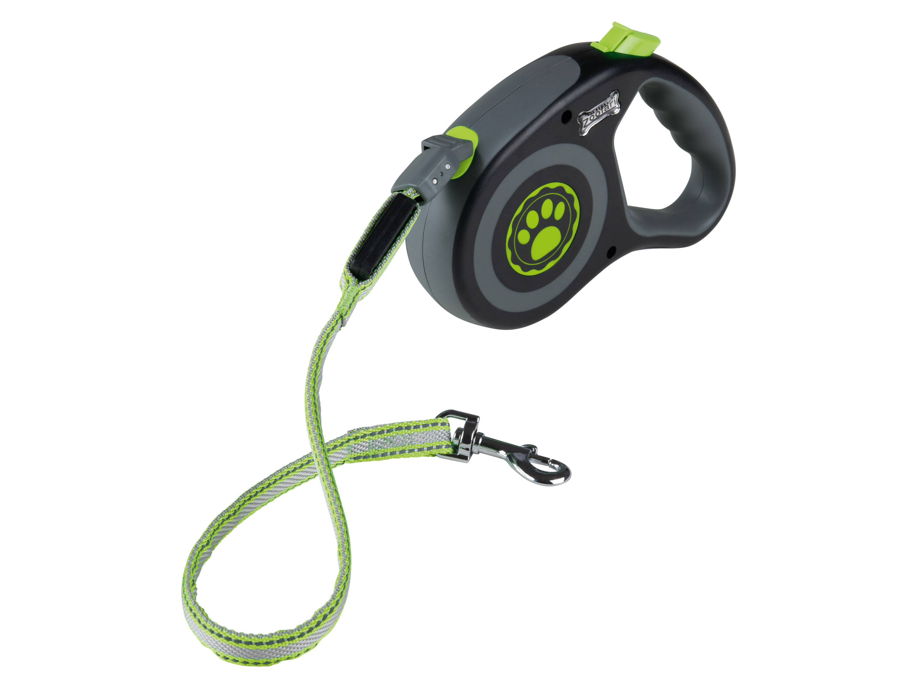 zoofari Smycz automatyczna LED zielony/żółty, mały