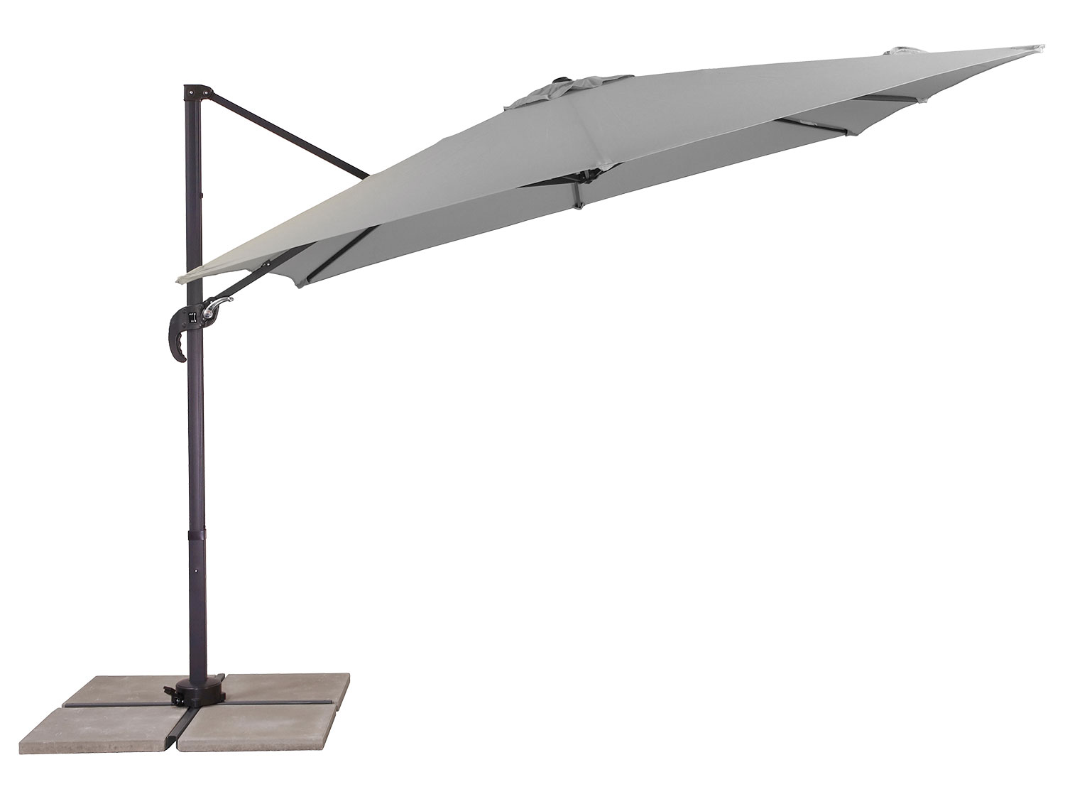 Schneider Parasol ogrodowy Valencia Grande, 280 x 280 cm Srebrnoszary