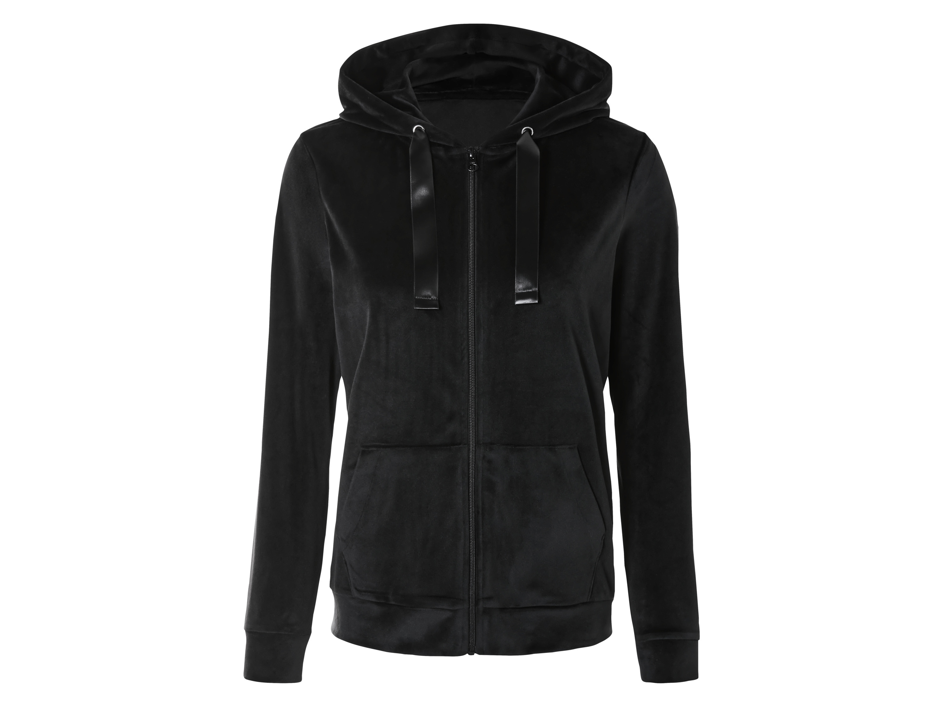 esmara Bluza damska z weluru Czarny, S 36-38