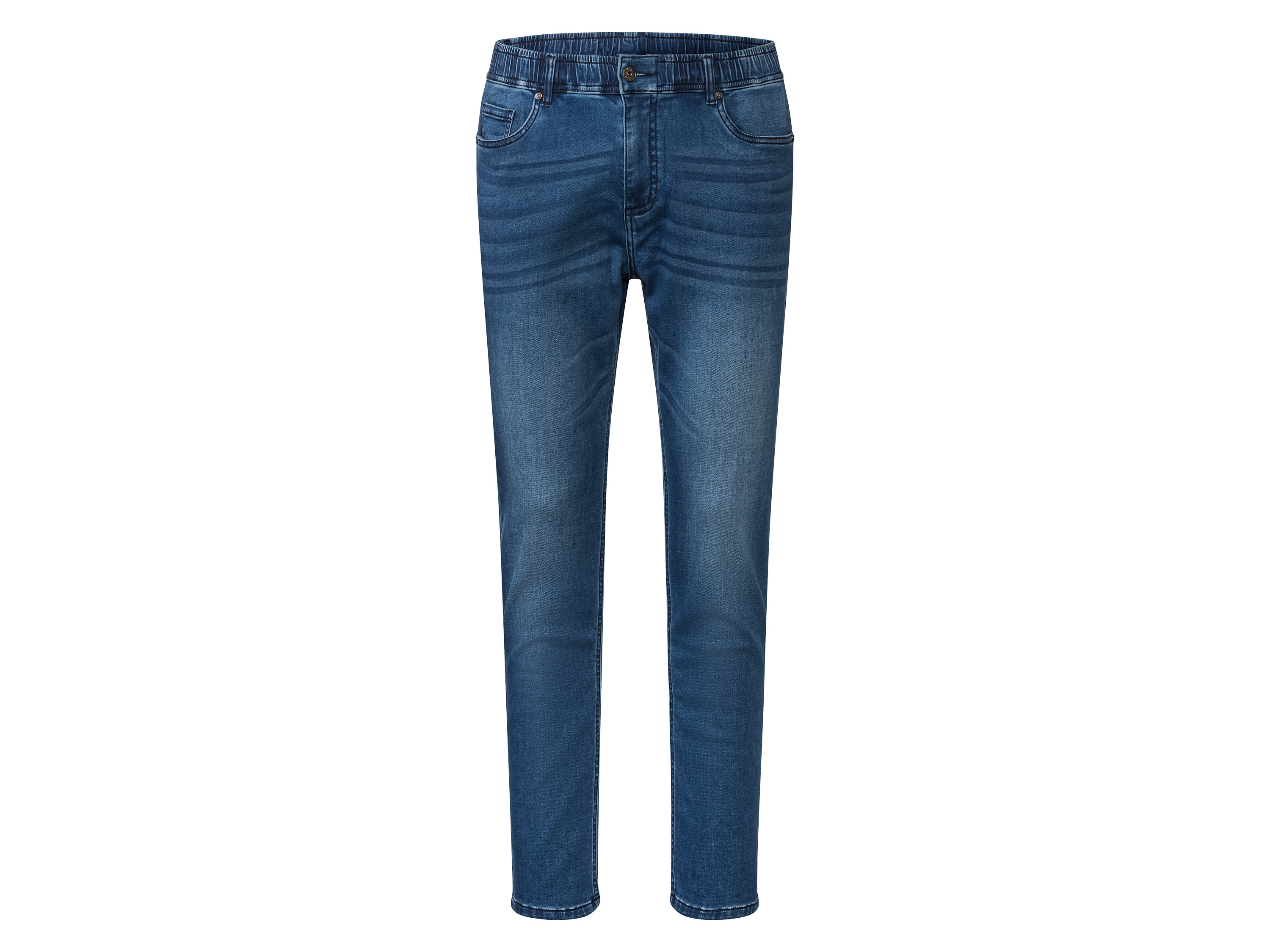 Livergy Jeansy męskie z bawełną, straight fit 48, Niebieski