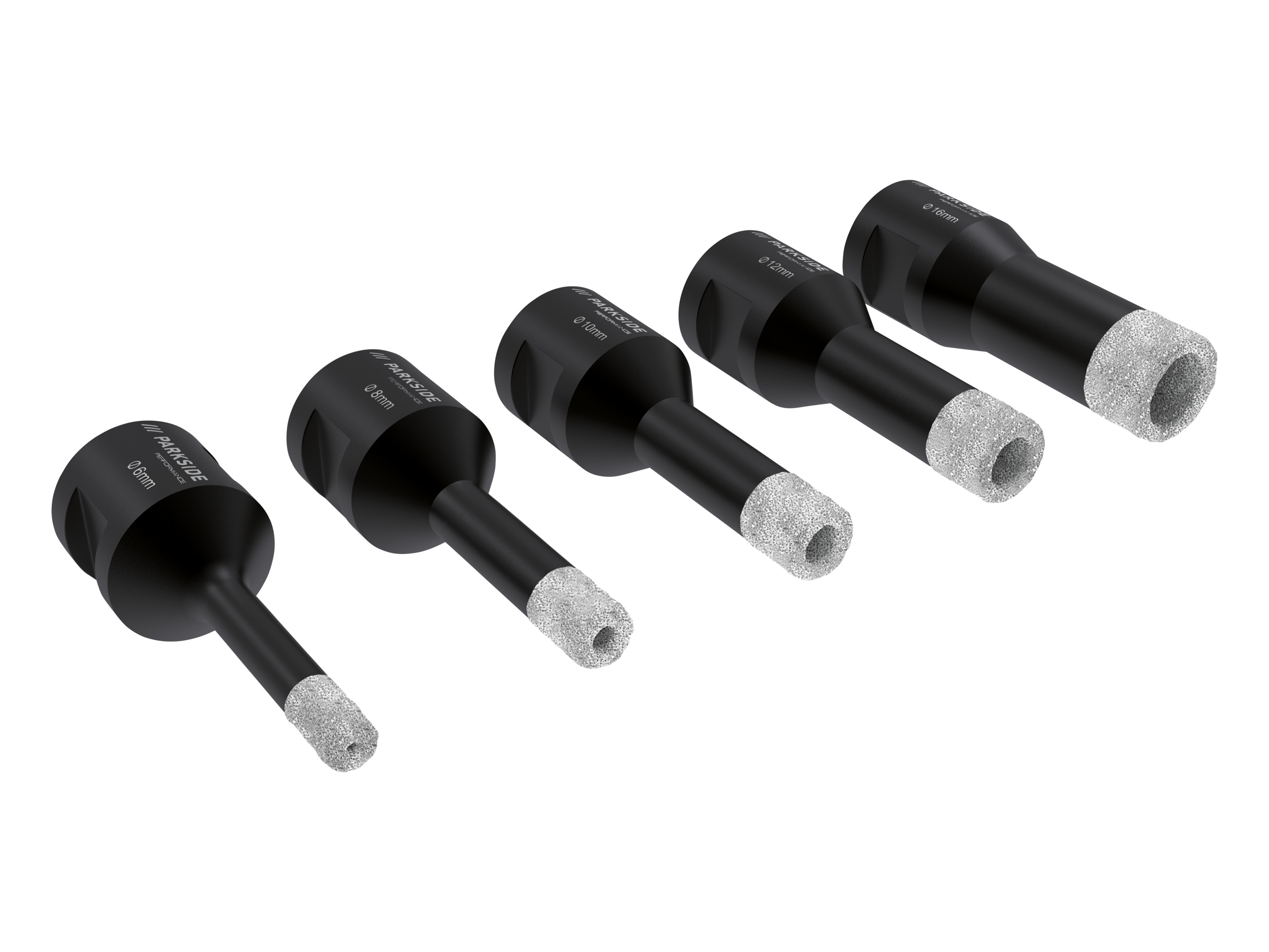 Parkside Performance Zestaw otwornic diamentowych Best Pdbk 3 A1 ø 6, 8, 10, 12, 16 mm