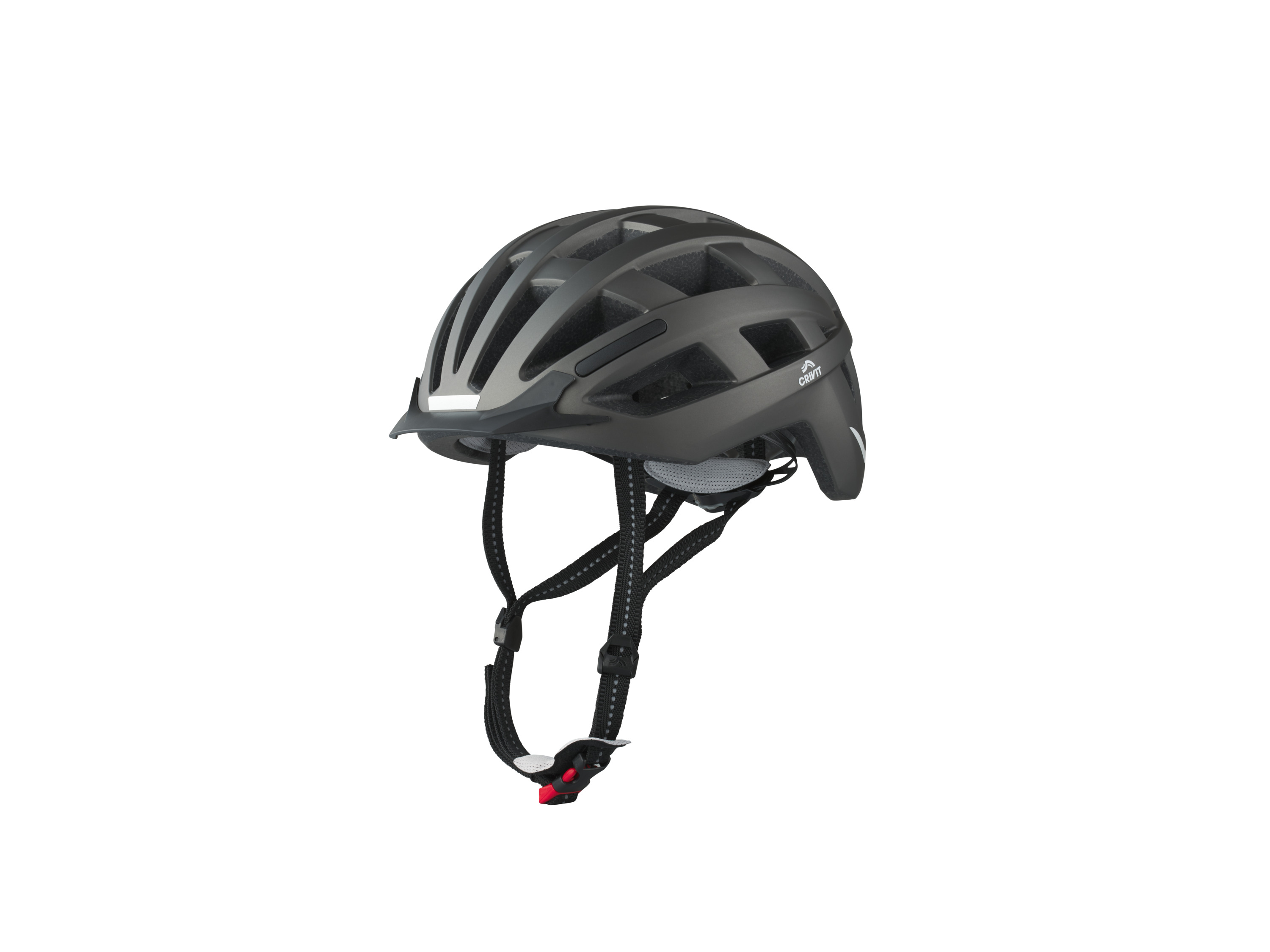 Crivit Kask rowerowy miejski ze zdejmowanym tylnym światłem Antracytowy, M/L